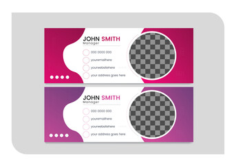 Email signature or social media cover design