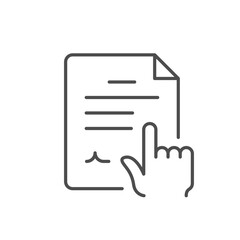 Document choosing line outline icon