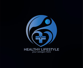 healthy lifestyle company logo design
