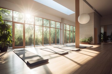 Fototapeta premium yoga room interior 