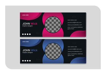 Modern and minimalist email signature or email footer template