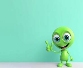 Fototapeta premium UFO day background with copyspace. Cute,cartoon aliens collection. Commercial banner. Room for Copy. Empty flat background. Generative ai.