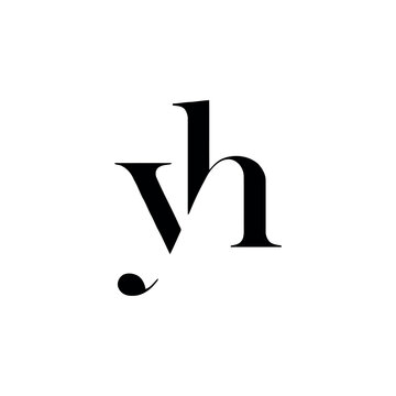 YH Initials logo design. Initial Letter Logo. CREATIVE LUXURY logo template.