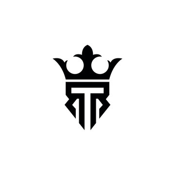 RTR Initials logo design. Initial Letter Logo. CREATIVE LUXURY logo template.