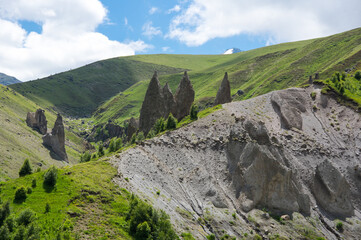 View of Caucasus mountains