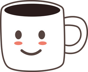 Xícara de café feliz