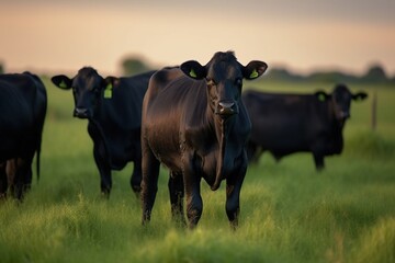 cows on a pasture - obrazy, fototapety, plakaty