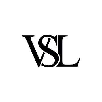 VSL Initials logo design. Initial Letter Logo. CREATIVE LUXURY logo template.