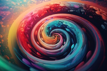 Glassy gradients spiral. AI generated