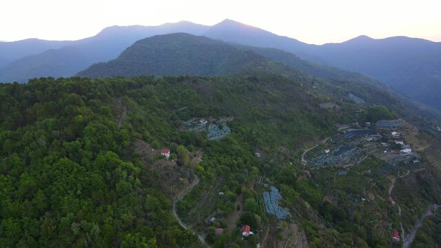 Hiking in the Verdant Mountains of Liguria - A Spectacular Drone's View