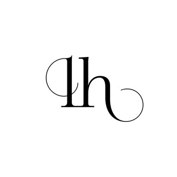 LH Initials logo design. Initial Letter Logo. CREATIVE LUXURY logo template.