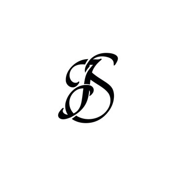 JS Initials logo design. Initial Letter Logo. CREATIVE LUXURY logo template.