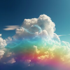 A pastel cloud for a beautiful wallpaper. Generative ai