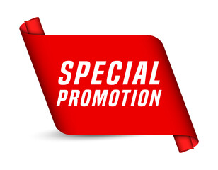 Colorful vector flat design banner special promotion. This sign is well adapted for web design.