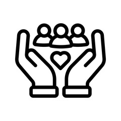 Social Care icon. sign for mobile concept and web design. vector illustration