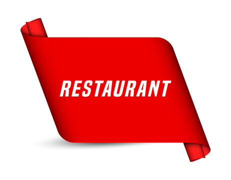 Colorful vector flat design banner restaurant. This sign is well adapted for web design.