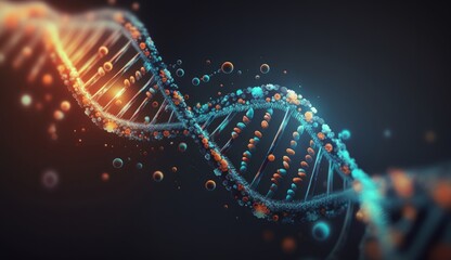 Illustrating the Building Blocks of Life: The Power of DNA. Generative ai