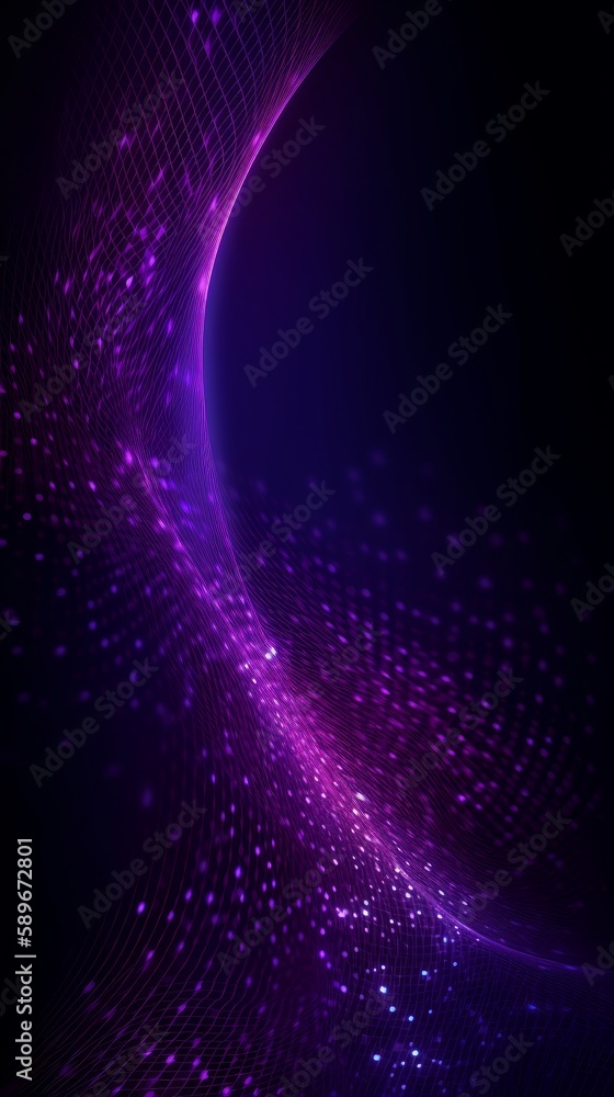 Wall mural an abstract background of purple and black swirls and shapes. generative ai.