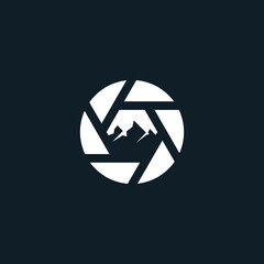 Mountain Film Hill Strip for Movie Cinema Production Studio Logo Design Vector
