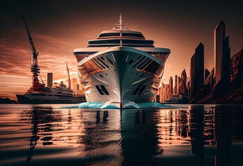 Luxury cruise 1. Generative AI - obrazy, fototapety, plakaty