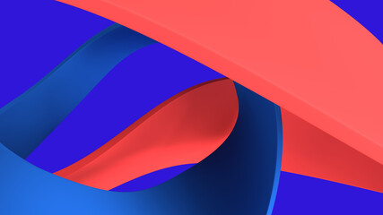 3D realistic wallpaper of colorful waves