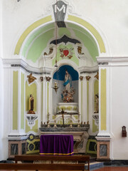 Obraz na płótnie Canvas Igreja de Santa Maria de Alcáçova colorful chapel and altar, Elvas