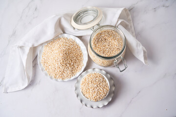 Amaranth seeds in the paper bag - Amaranthus