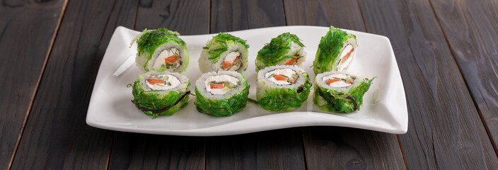 Sushi Roll on plate