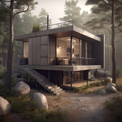 tiny house in the woods