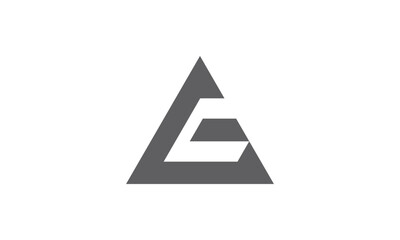 Creative Vector Illustration Business Logo Design. Letter G in Triangle Style