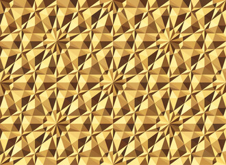 Seamless gold 3d pattern in authentic arabian style.