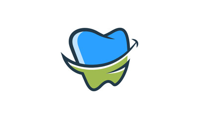 Creative Vector Illustration Business Logo Design. Happy Smile Dental Tooth Medical