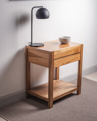 Solid petiribi wood bedside table
