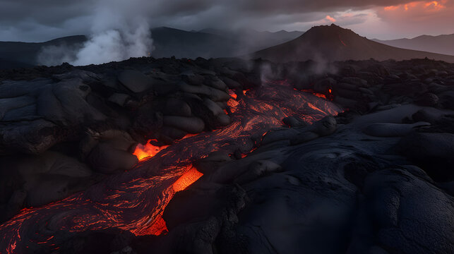 burning volcano generative ai