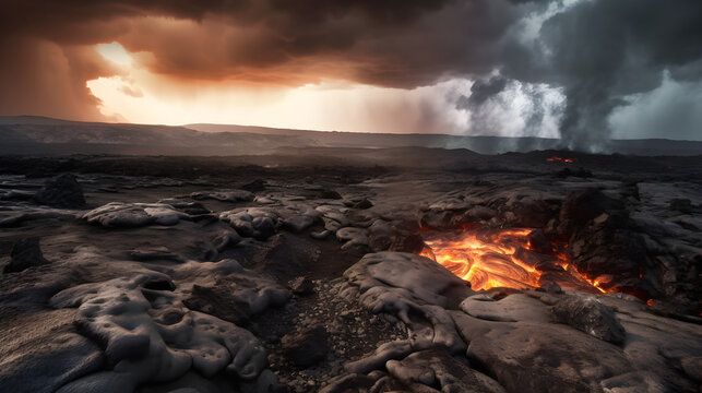 burning volcano generative ai