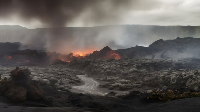 burning volcano generative ai