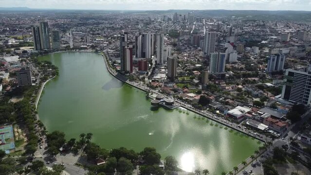 A&ccedil;ude Velho H&iacute;drico Campina Grande Para&iacute;ba Nordeste Brasil Abastecimento &Aacute;gua Paisagem Urbano Pr&eacute;dios Lagoa Lago Verde Sesi A&eacute;reo Drone Lazer Barragem Rio Reservat&oacute;rio 