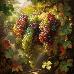 bunch of grapes, Generative AI, Generative, AI	