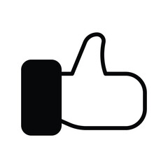 Thumb Up icon with white background stock illustration