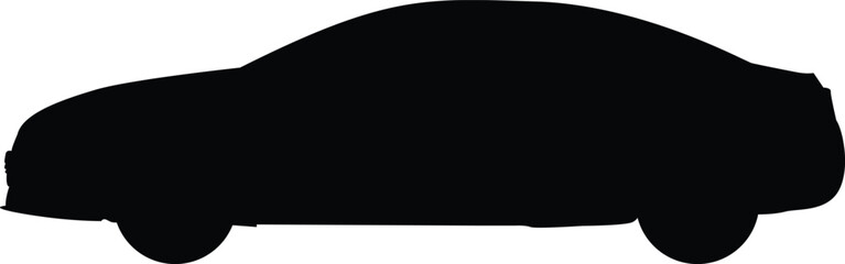 Car sedan silhouette vector illustration.