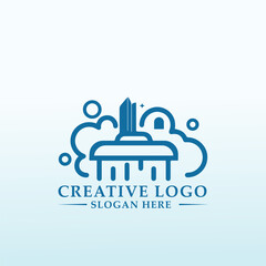 Residential and commercial cleaning service logo