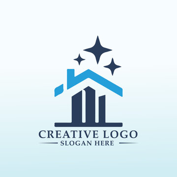 Residential and commercial cleaning service logo