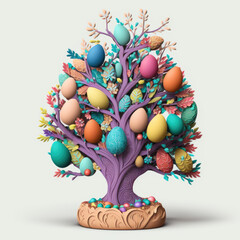 Fototapeta na wymiar Fantasy Easter Tree