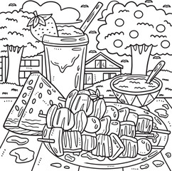 Juneteenth African American Food Coloring Page