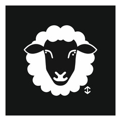 sheep vector logo, eps. 10 editables