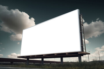 Fototapeta premium A futuristic city with billboards