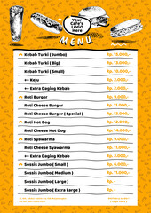Simple Fast Food Menu