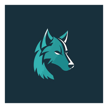 wolf vector logo, eps. 10 editables