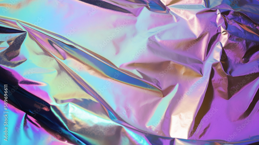Poster generative ai iridescent gradient texture holographic background