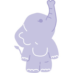 Cute Elephant Looking Up cartoon